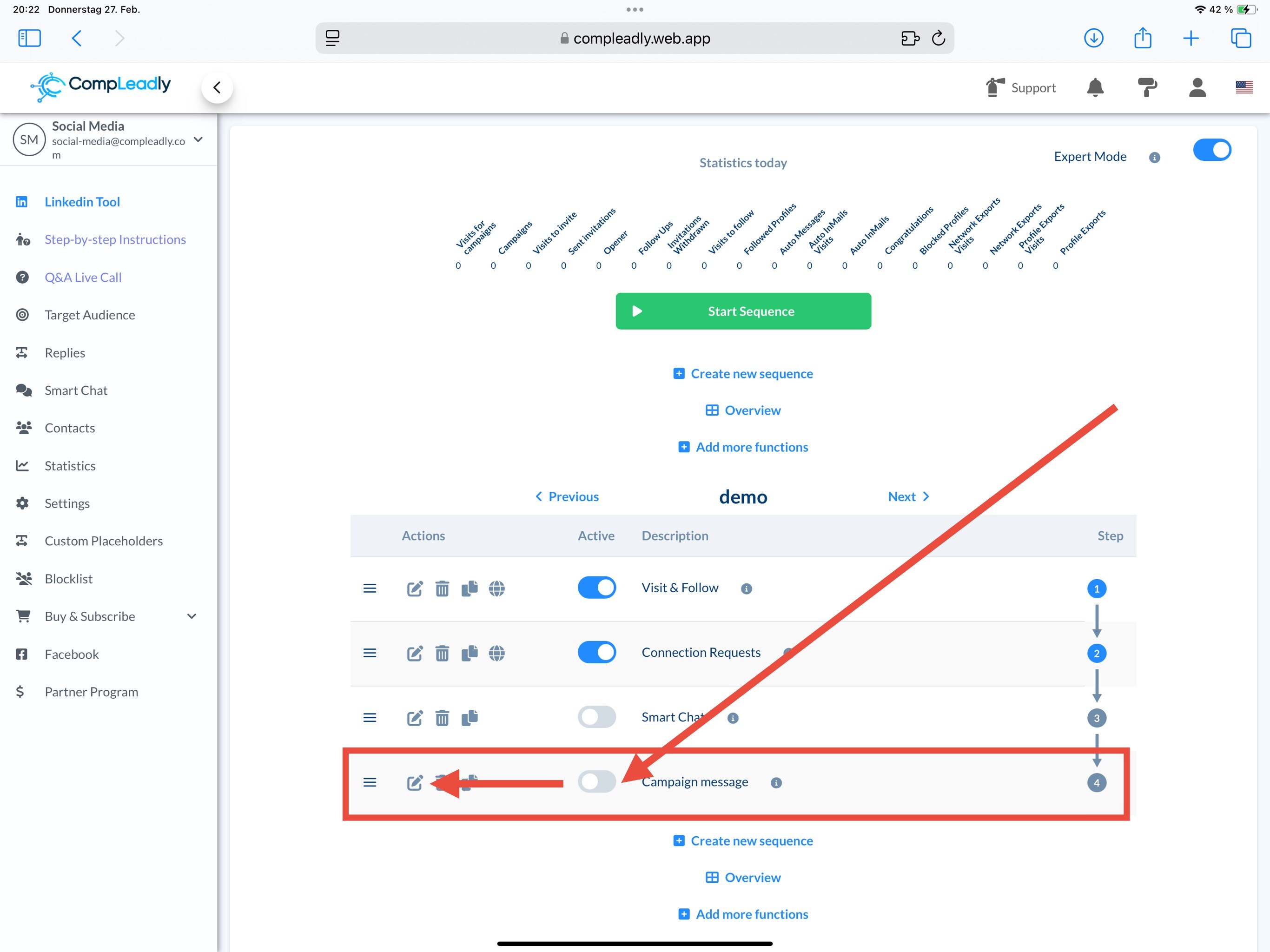 Success sequence and manual adding of contacts