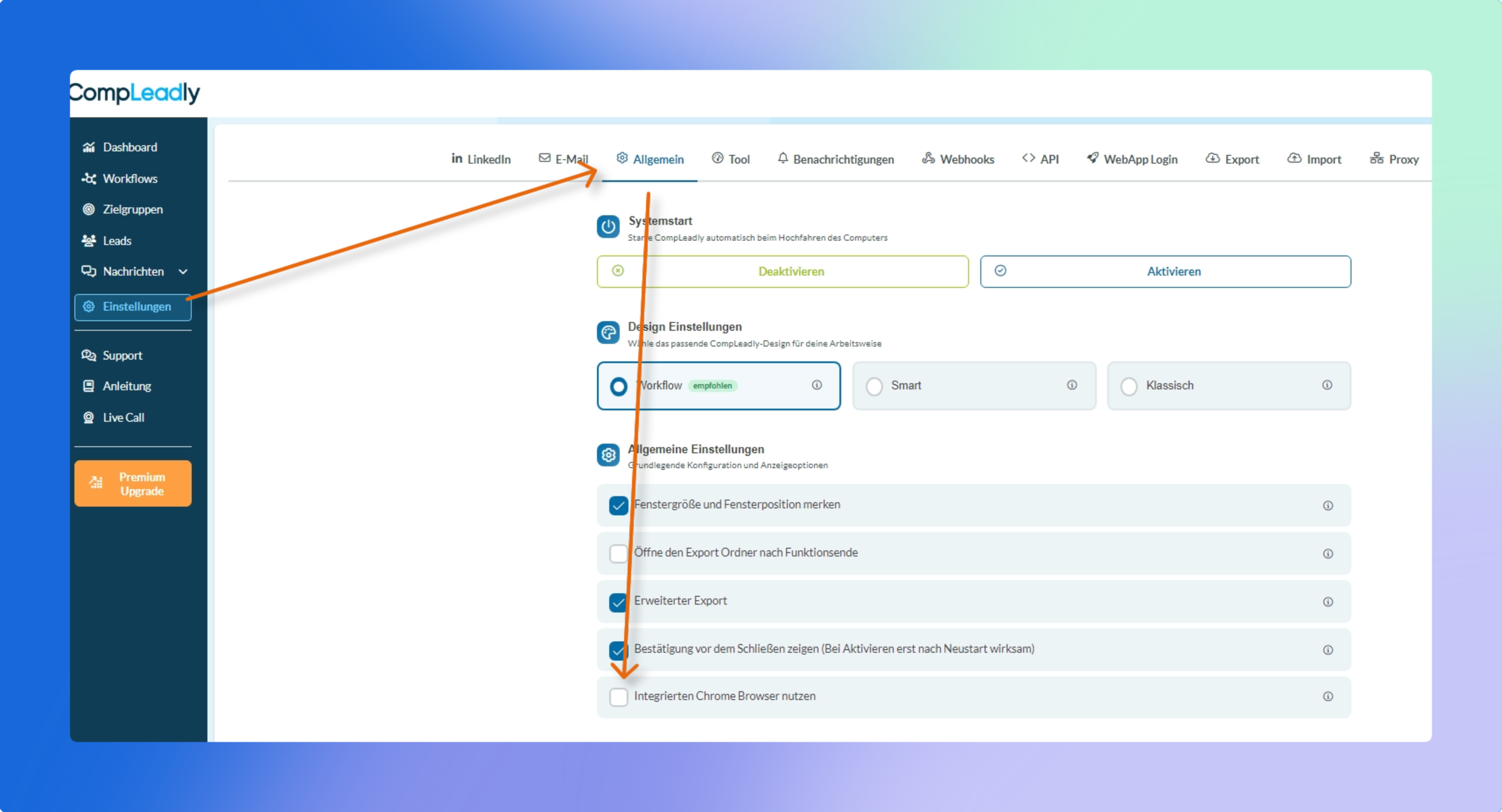 Browser/Chrome startet nicht in CompLeadly