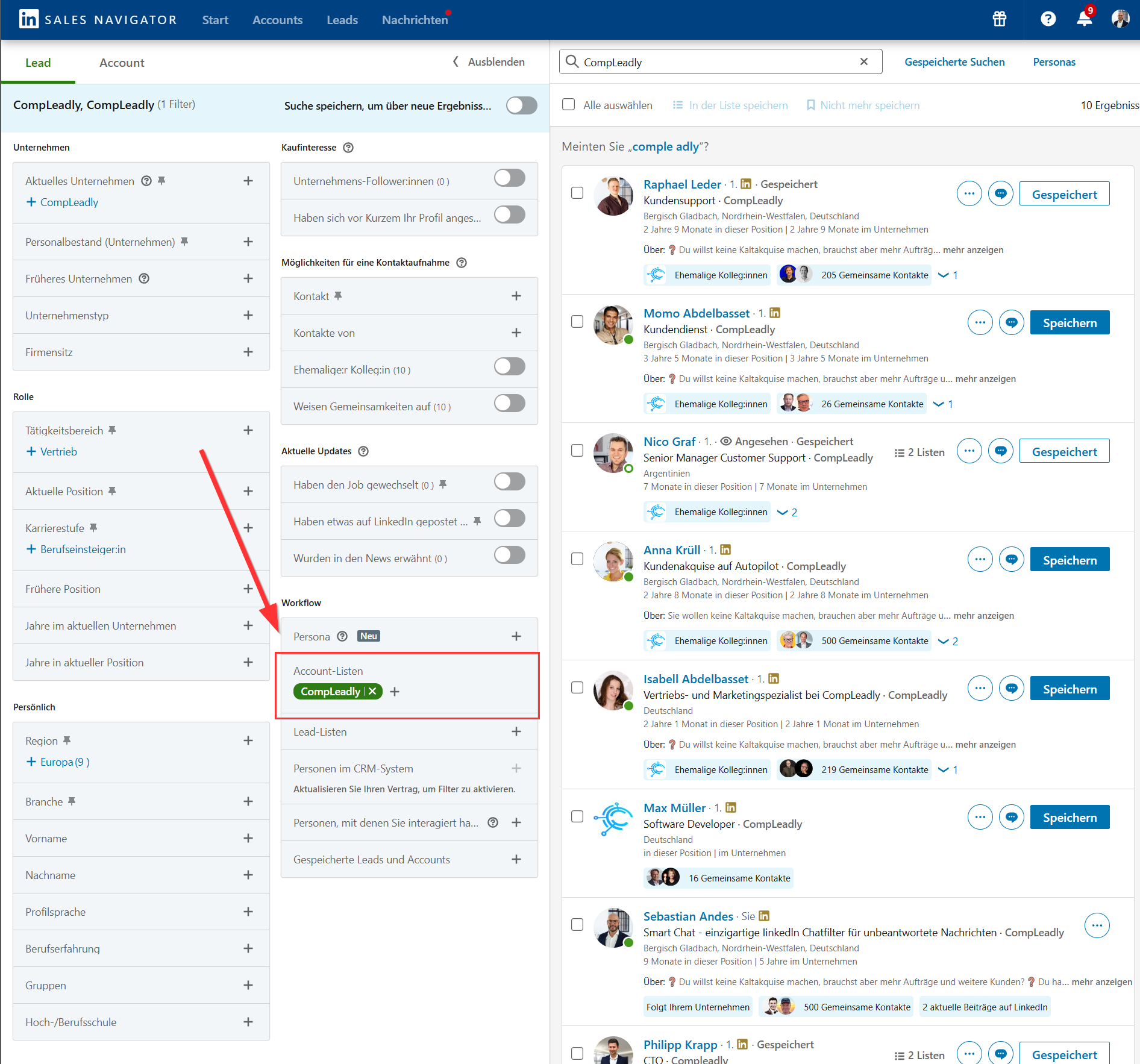 Wie du Mitarbeiter aus Sales Navigator Account-Suchen verwenden kannst #Account #Unternehmen Suche