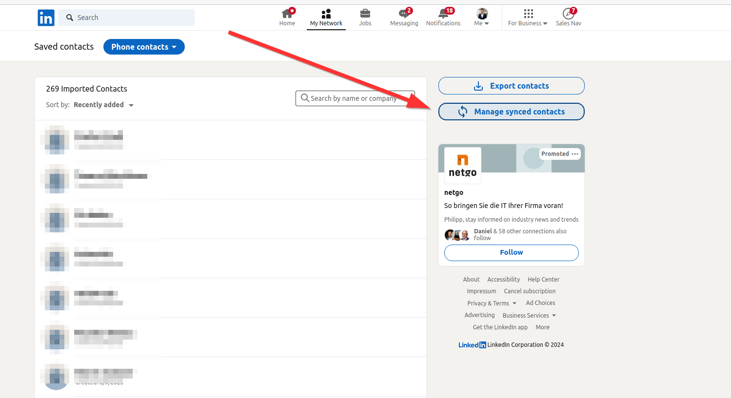 Synchronize address book with LinkedIn #google #outlook
