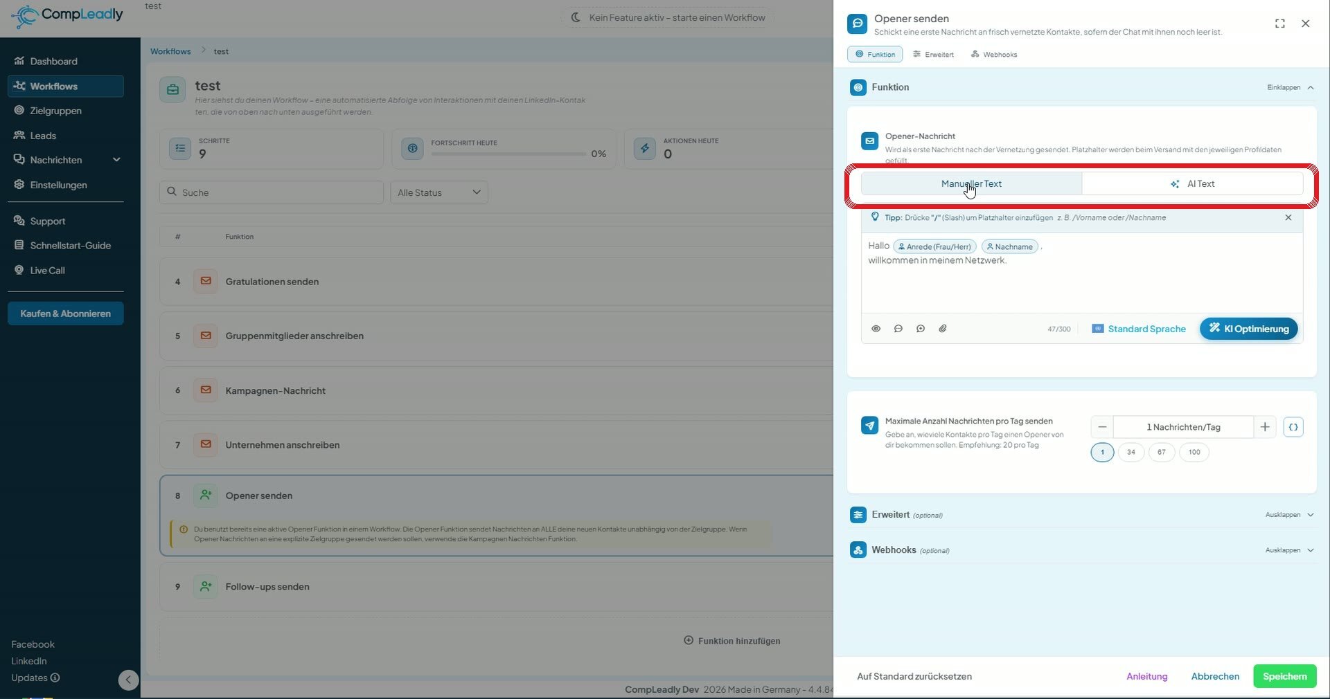 KI-Nachrichten: Opener, Follow-ups & Auto-Nachrichten mit KI erstellen