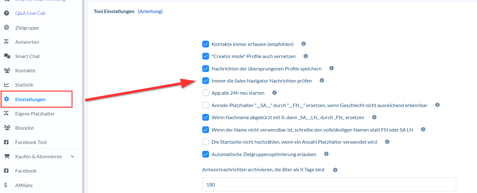 Opener, Gratulationen etc. nur in Linkedin schreiben und prüfen. Nicht im Sales Navigator