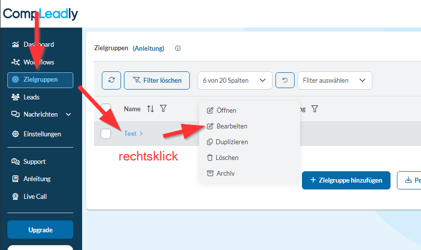 Gespeicherte Lead-Suchen aus dem Sales Navigator in CompLeadly speichern #savedSearchID