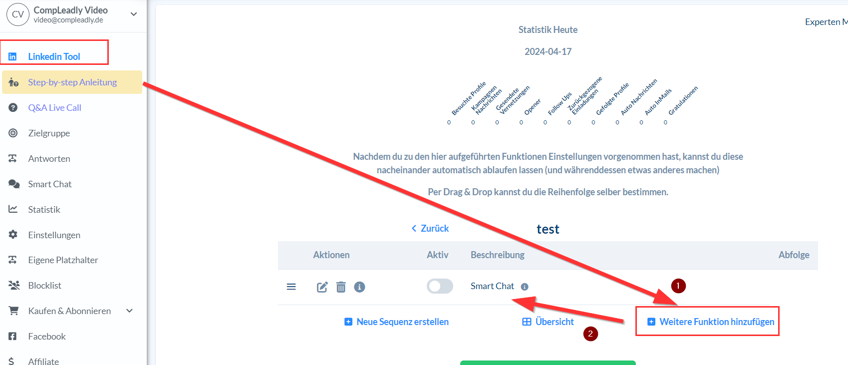 Im Smart Chat sind keine Nachrichten oder nicht die neusten Nachrichten