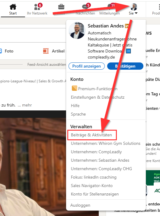 Eigenen Newsletter auf LinkedIn finden