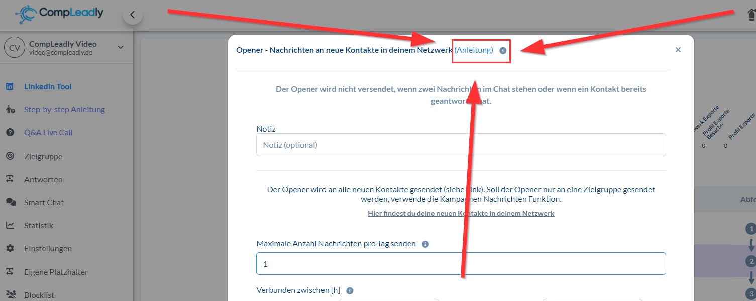 Opener wird nicht an die Zielgruppe in der Sequenz gesendet.