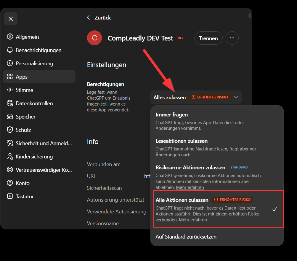 ChatGPT-Zugriff auf deinen CompLeadly-Account einrichten