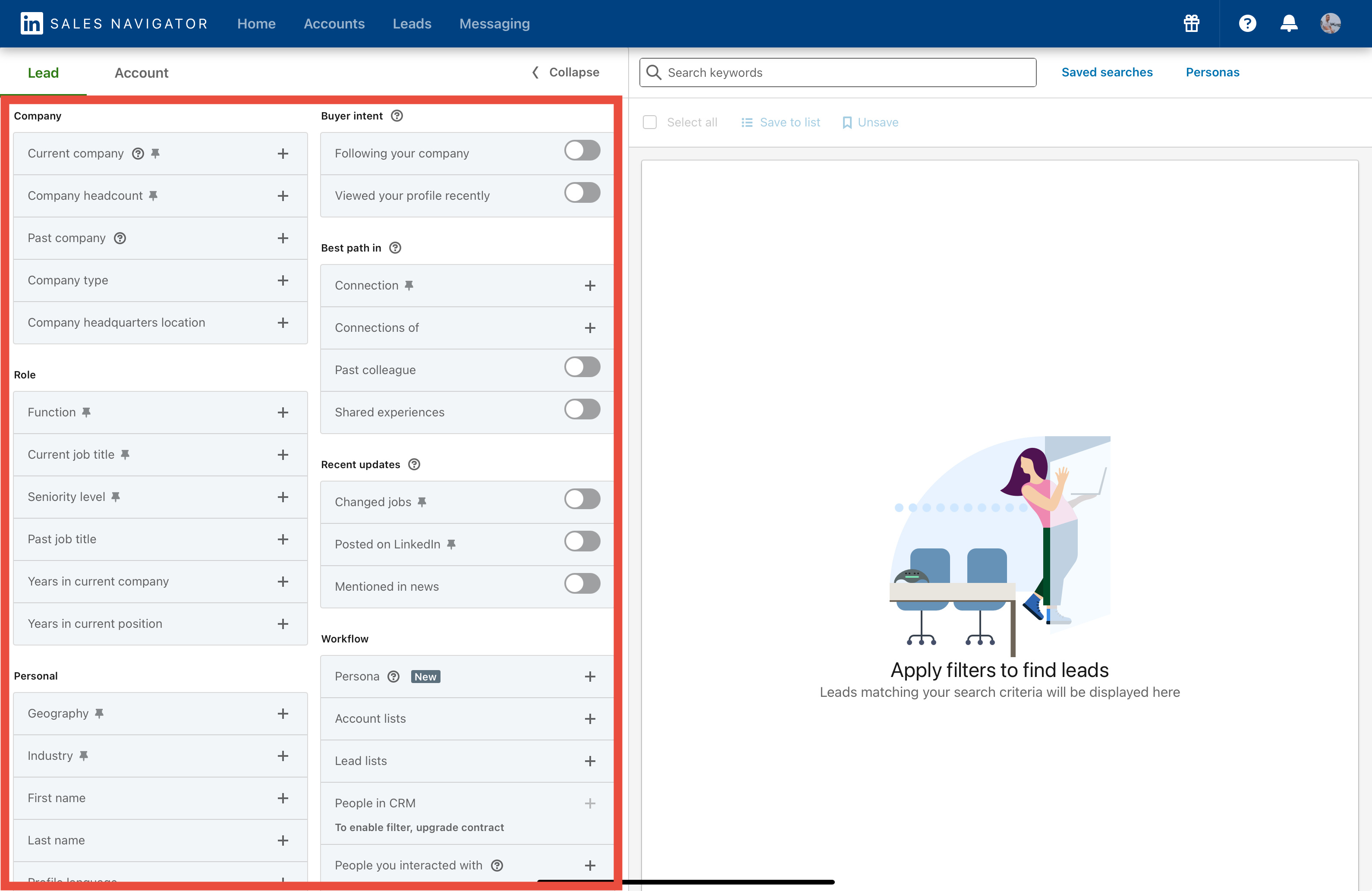 Gespeicherte Lead-Suchen aus dem Sales Navigator in CompLeadly speichern #savedSearchID