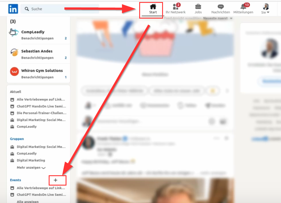 Use-Case: Veranstaltungen Events vermarkten auf LinkedIn mit CompLeadly