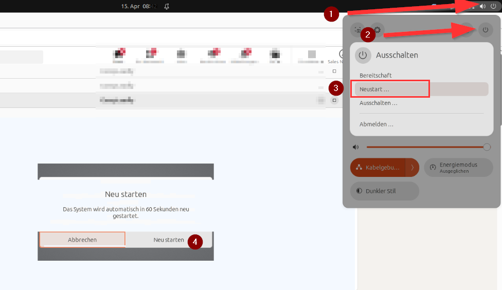 Linux neustarten