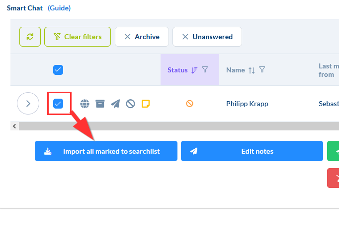 Kontakte in mehrere Zielgruppen speichern obwohl man aktuell nur eine Smart Chat Kategorie auswählen kann