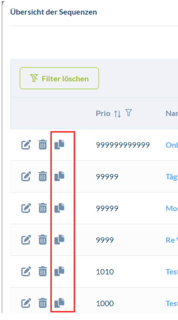 Sequenzen duplizieren
