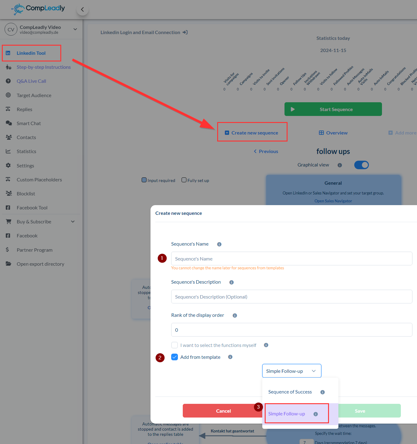 How-To: Template Sequence "Simple Follow-Up" #FollowUp