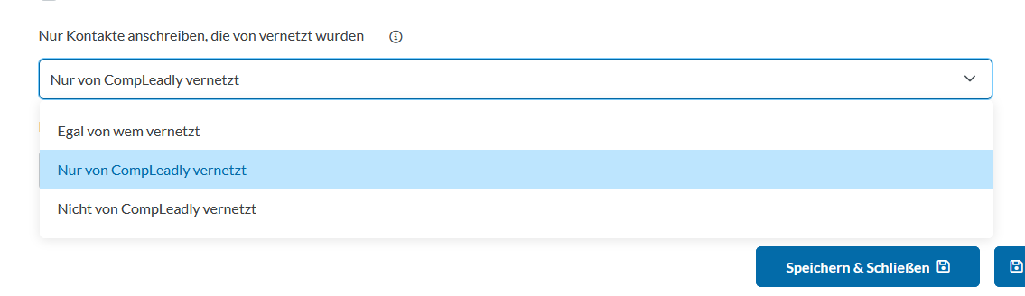 nicht durch CompLeadly verbunden / "not connected by CompLeadly"