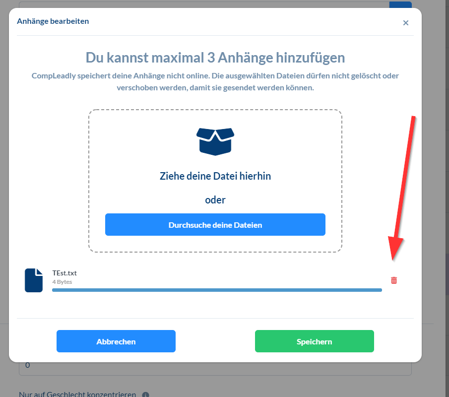 Anhang wird nicht versendet