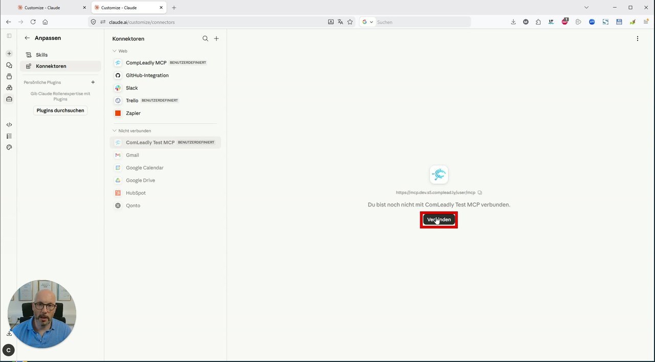 Claude mit CompLeadly verbinden (MCP-Konnektor einrichten)