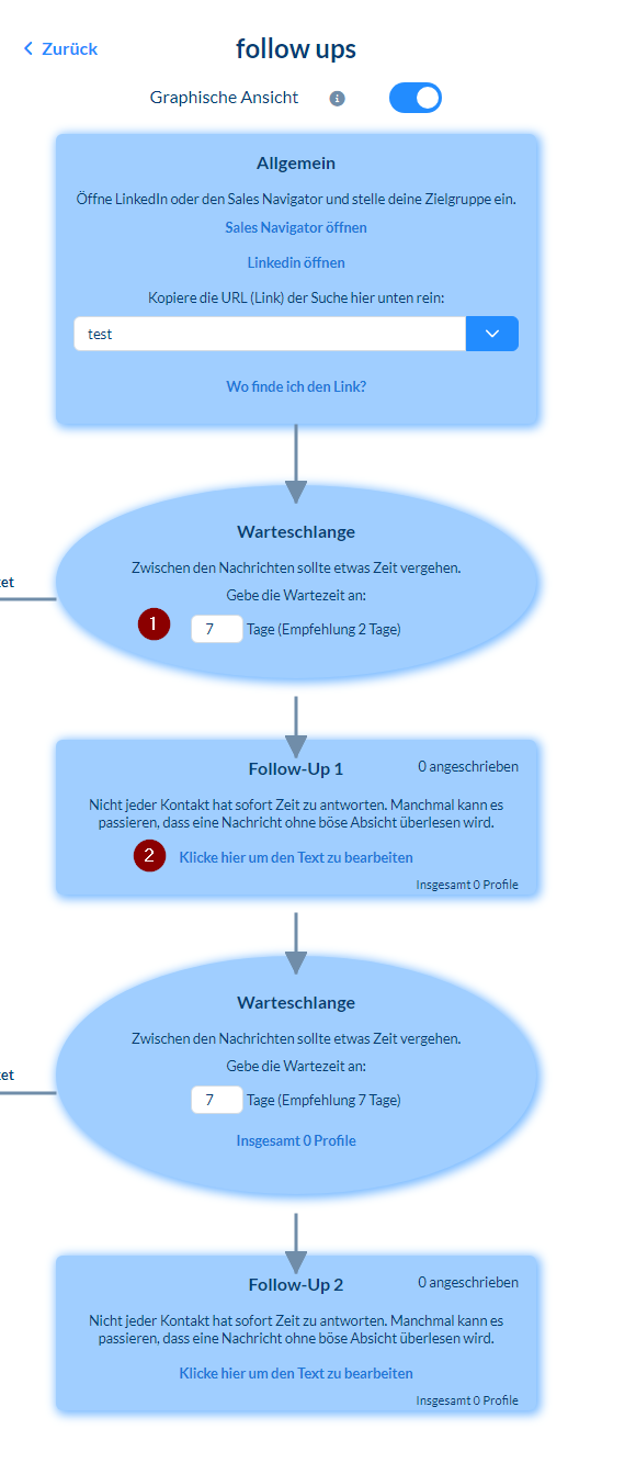 Tutorial: Vorlagensequenz "Einfaches Nachfassen" #Follow-Up