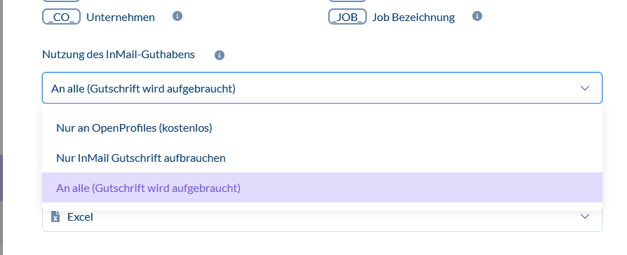 Nutzung des InMail Guthabens #anAlle #openprofiles