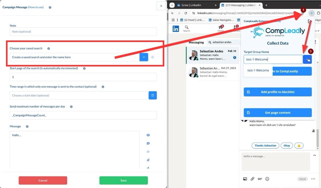 Success sequence and manual adding of contacts