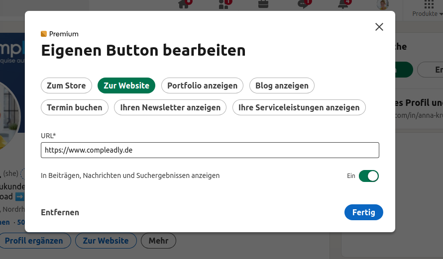 Links im LinkedIn-Chat richtig teilen