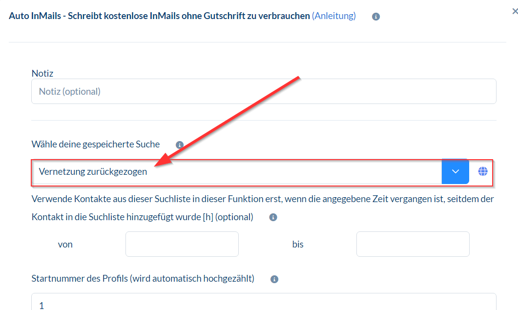 Use-Case: Zurückgezogene bzw. nicht angenommene Vernetzungsanfragen nachfassen