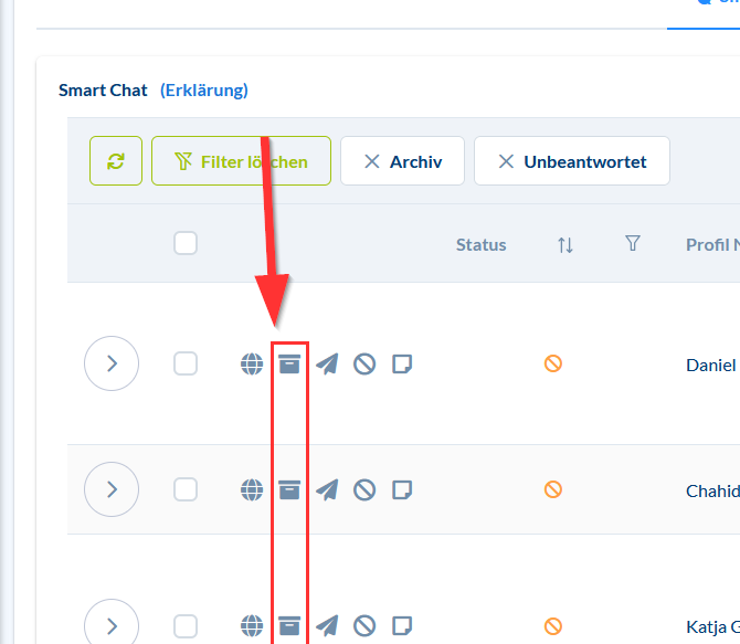 Smart Chat aufräumen