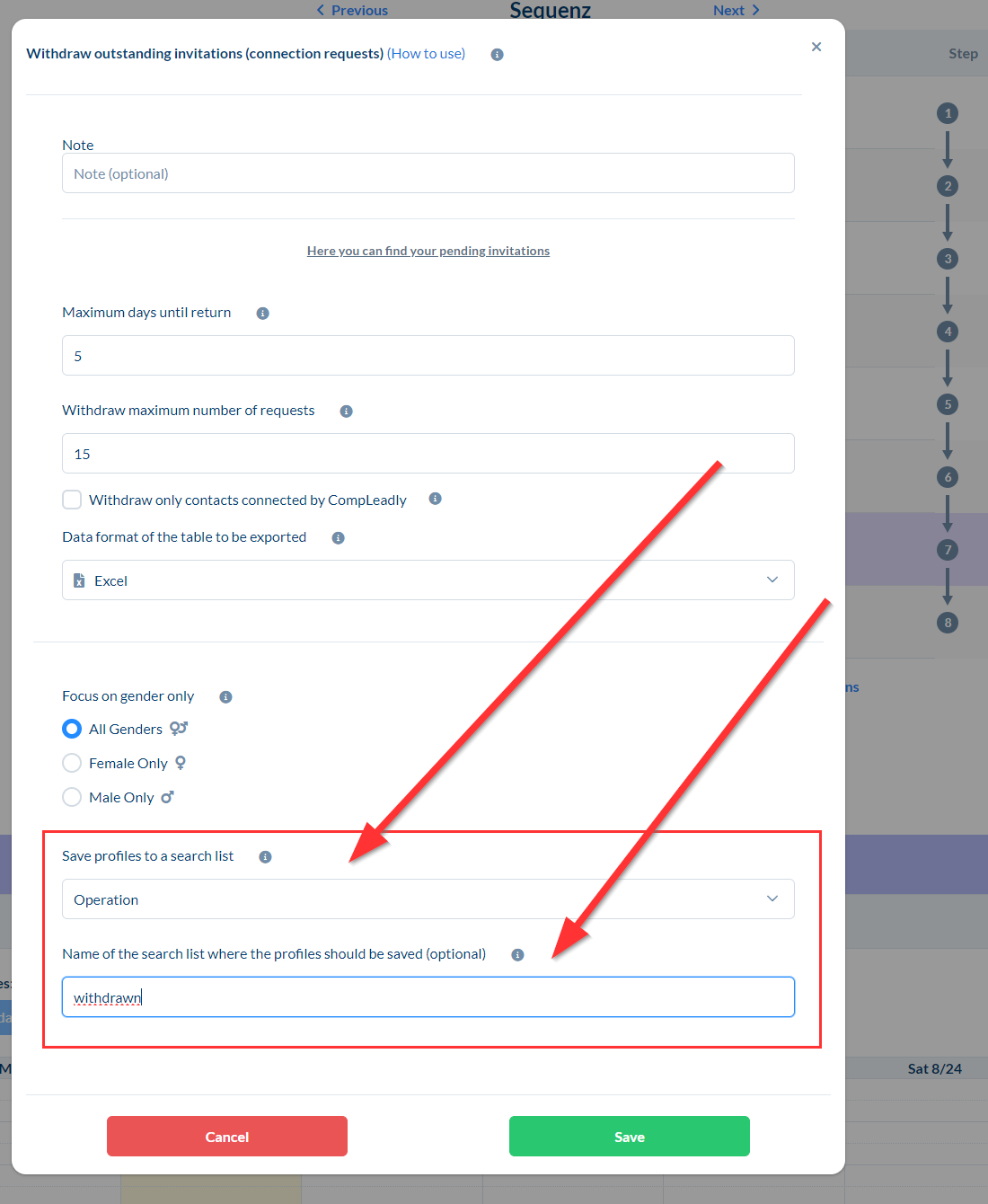 Use Case: Following up on withdrawn or unaccepted connection requests