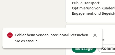 Leider hast du das LinkedIn InMail Limit für diesen Monat erreicht #LinkedIn InMail Error"
