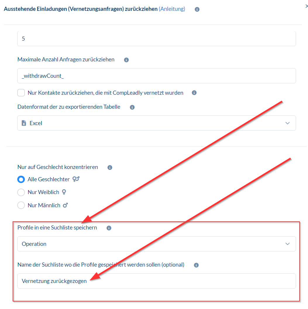 Use-Case: Zurückgezogene bzw. nicht angenommene Vernetzungsanfragen nachfassen