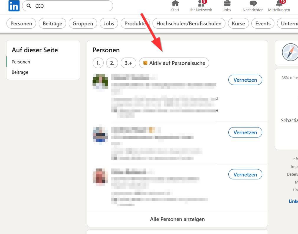 HIRING, OPENTOWORK - so findest du diese Kontakte mit CompLeadly #image frame
