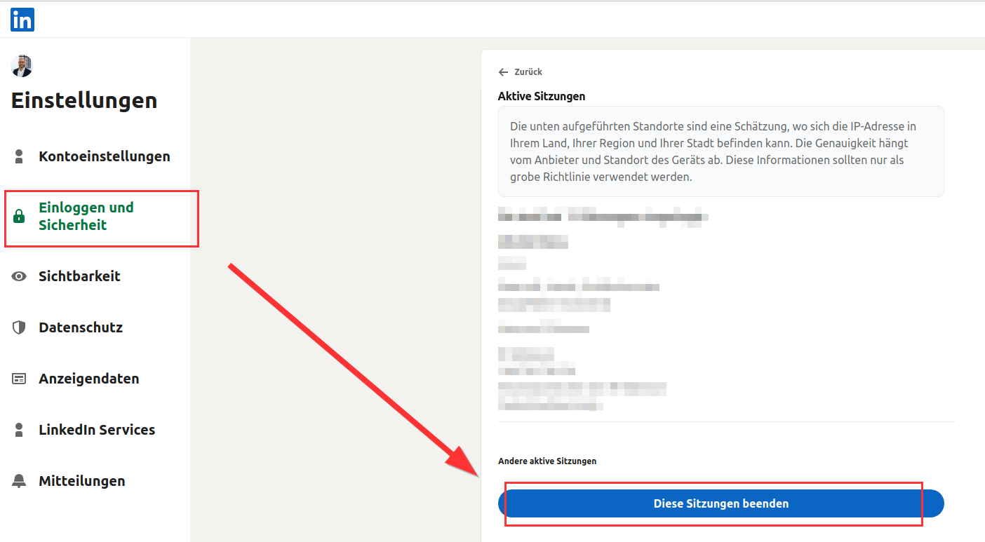 Zweifache Authentifizierung bei LinkedIn  #2FA