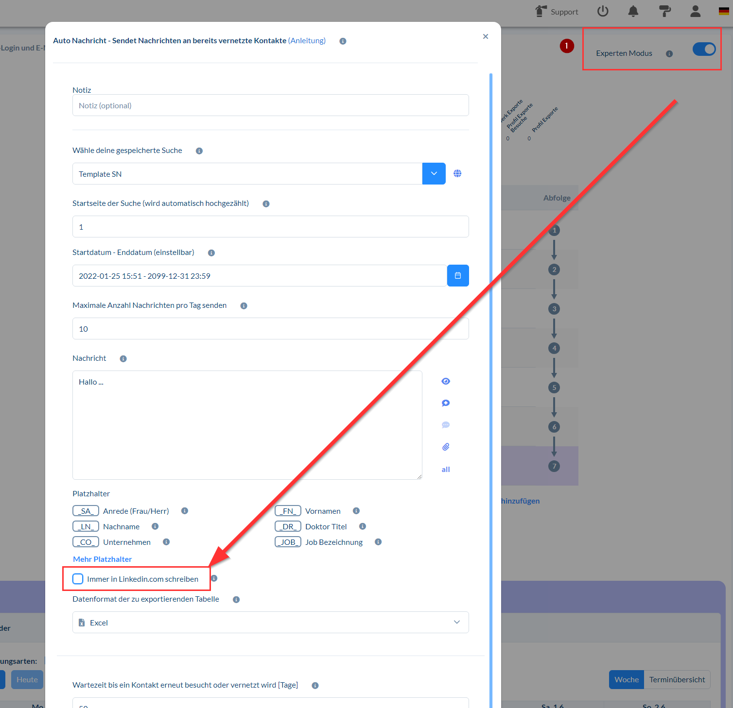 Autonachrichten und Kampagennachrichten im Sales Navigator versenden
