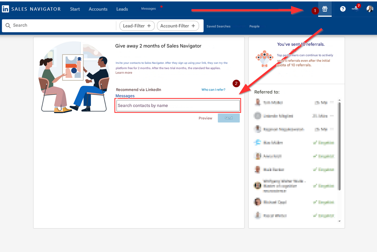 Give Away / Recommend 2 Months of Sales Navigator for Free