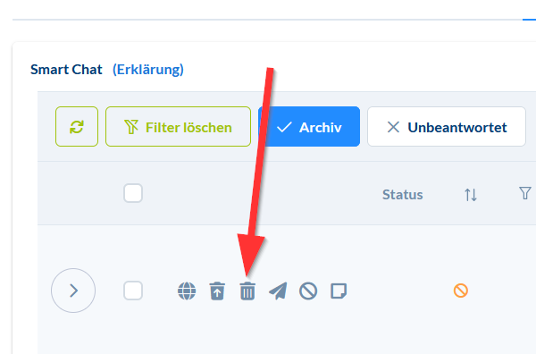 Smart Chat aufräumen