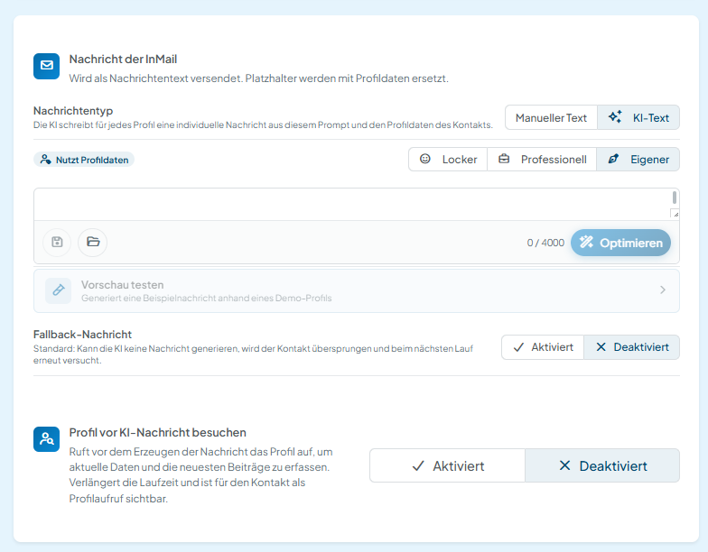 Datensparsame Nutzung von Profilinformationen in CompLeadly