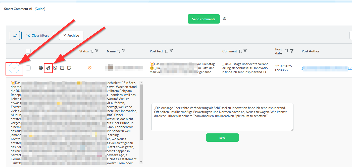 Smart Comment AI - Automated comments with your target group posts