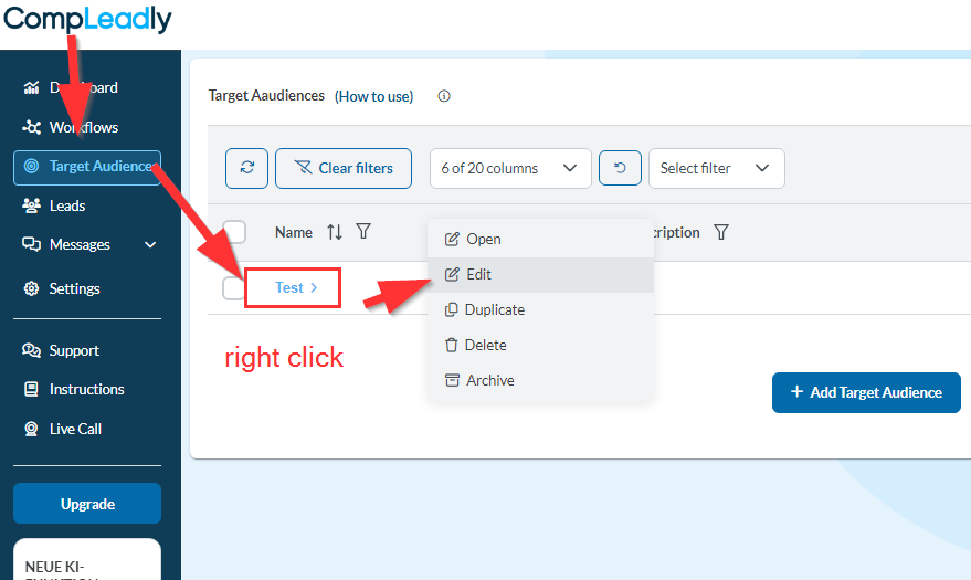 Save saved lead searches from the Sales Navigator in CompLeadly #savedSearchID