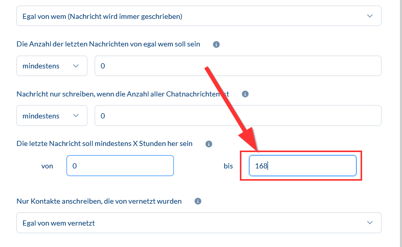 Bedeutung der Bedingungen bei Nutzung einer importierten Zielgruppe in einer CompLeadly Funktion
