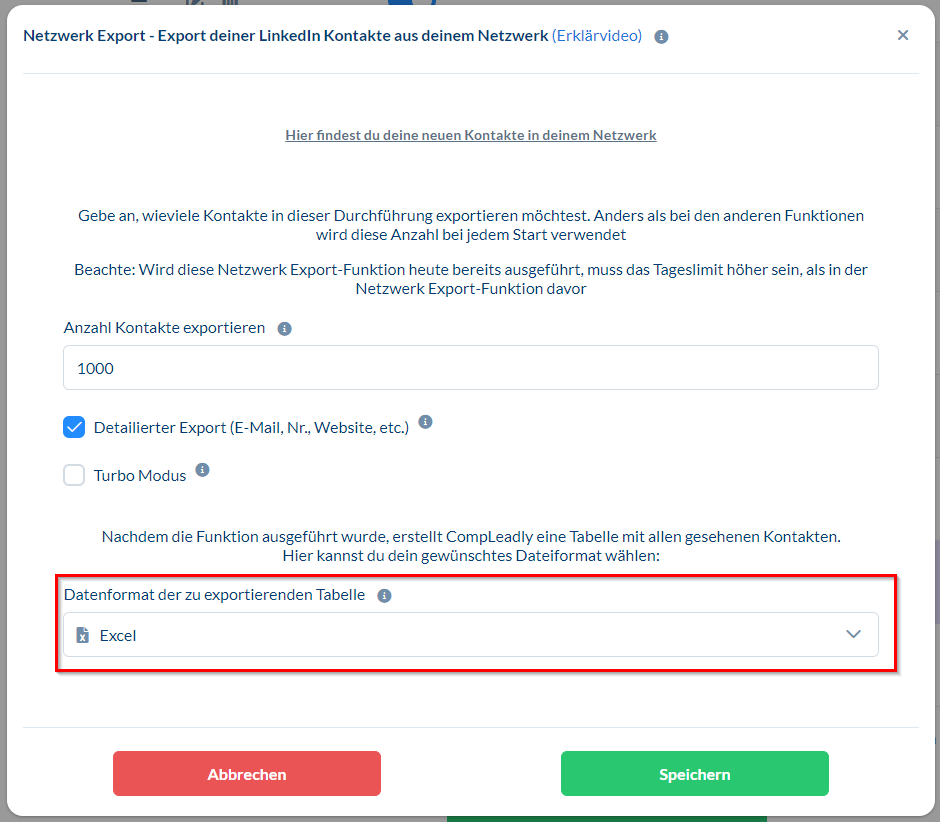 Ich möchte per Auto Nachricht alle, die ich via CompLeadly vernetzt habe anschreiben.