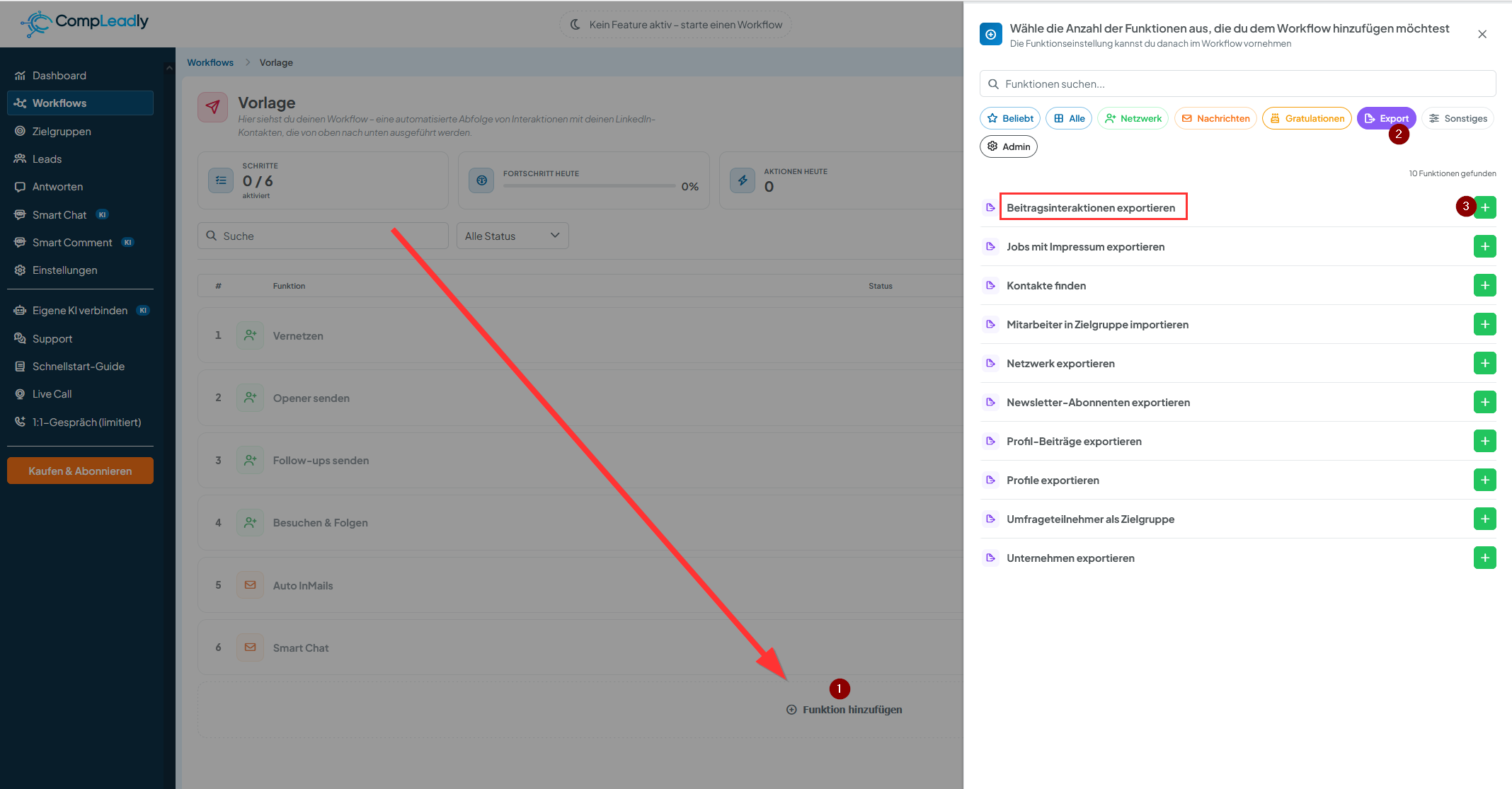 Tutorial: Leads aus Beitragsinteraktionen exportieren
