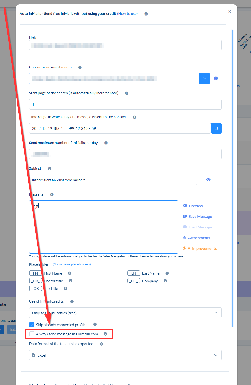 Cannot send InMails on LinkedIn