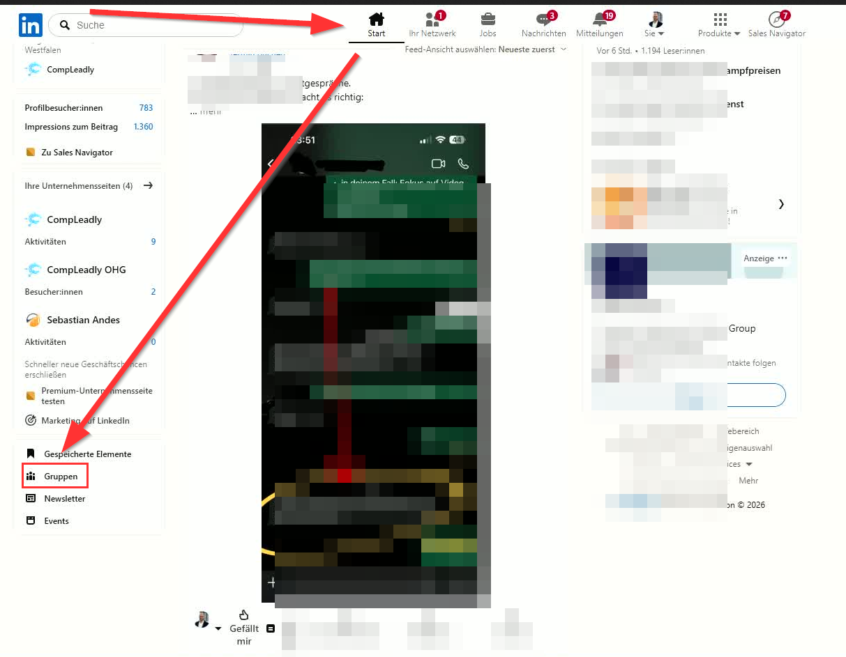 Einschränkung bei der Gruppenmitglieder-Messenger-Funktion auf LinkedIn