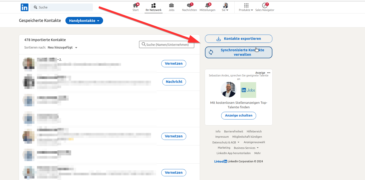 Adressbuch mit LinkedIn synchronisieren #google #outlook