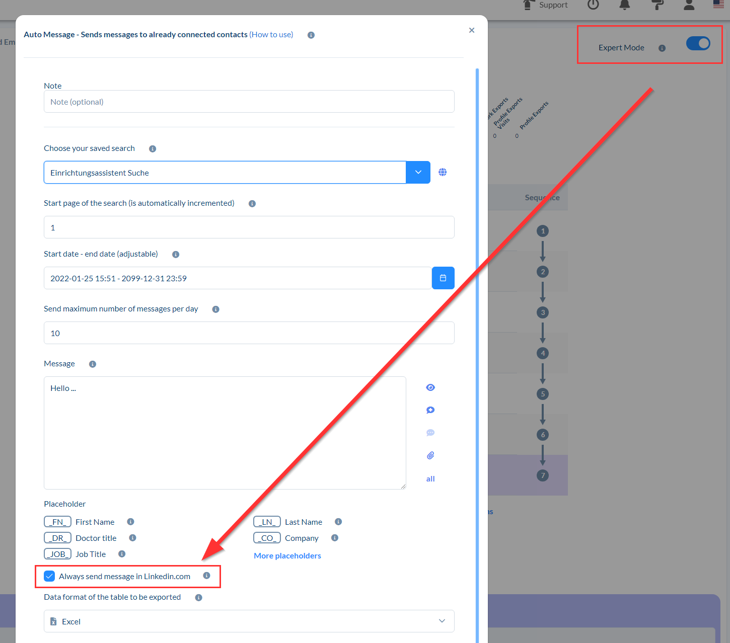 Sending auto-messages and campaign messages in Sales Navigator