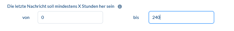 Letzte Nachricht älter als maximale Zeit / Last message older than max time