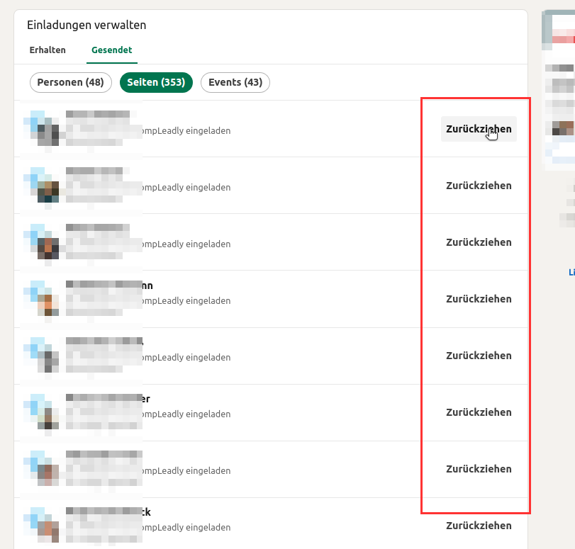 Einladungen zum Folgen deiner Unternehmensseite auf LinkedIn zurückziehen