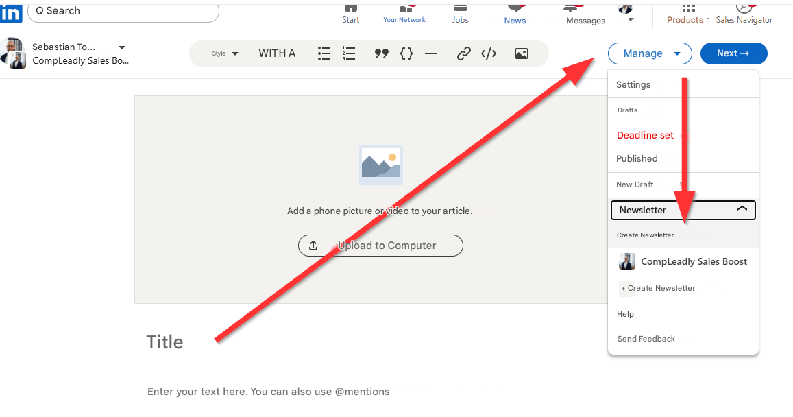 How-to: Newsletter export