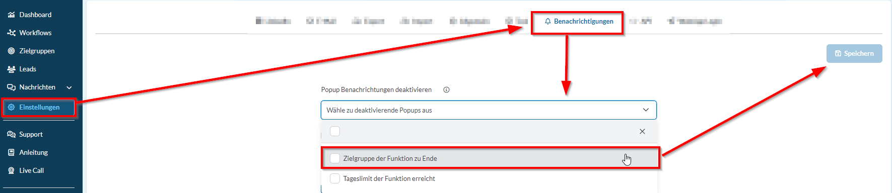 Importierte Zielgruppe zu Ende #Zielgruppe beendet