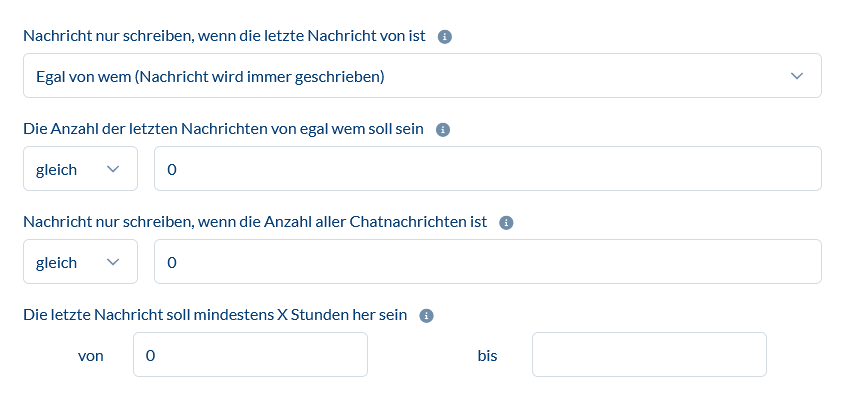 Kein Nachrichtenverlauf / No message history