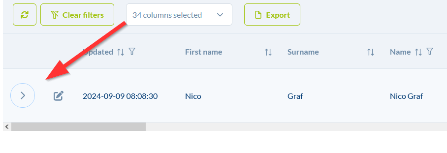 Meaning of the fields "Created at" and "Updated at" in the contacts table.